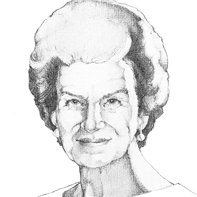 Headshot illustration of Katharine A. Park