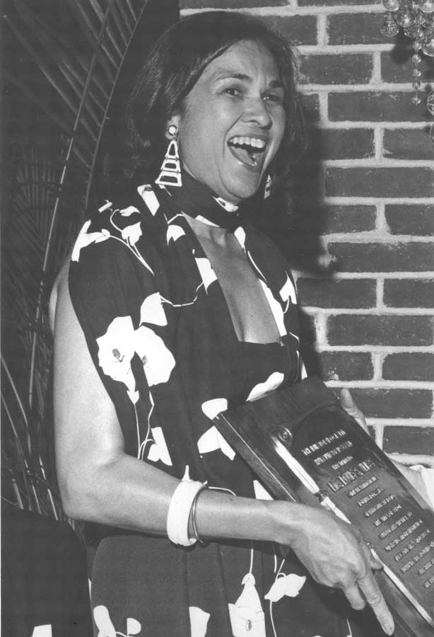 Barbara receiving an award