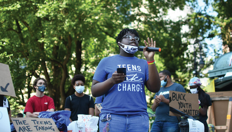 Bell Voices at the Summer Youth Employment Program rally