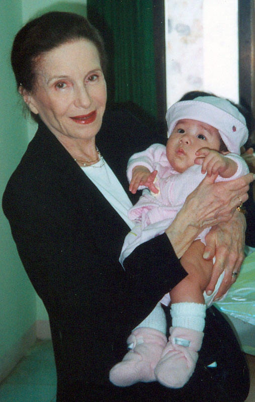 Joyce Matz with her grandchild, Chloe Matz, at her adoption ceremony in Vietnam.