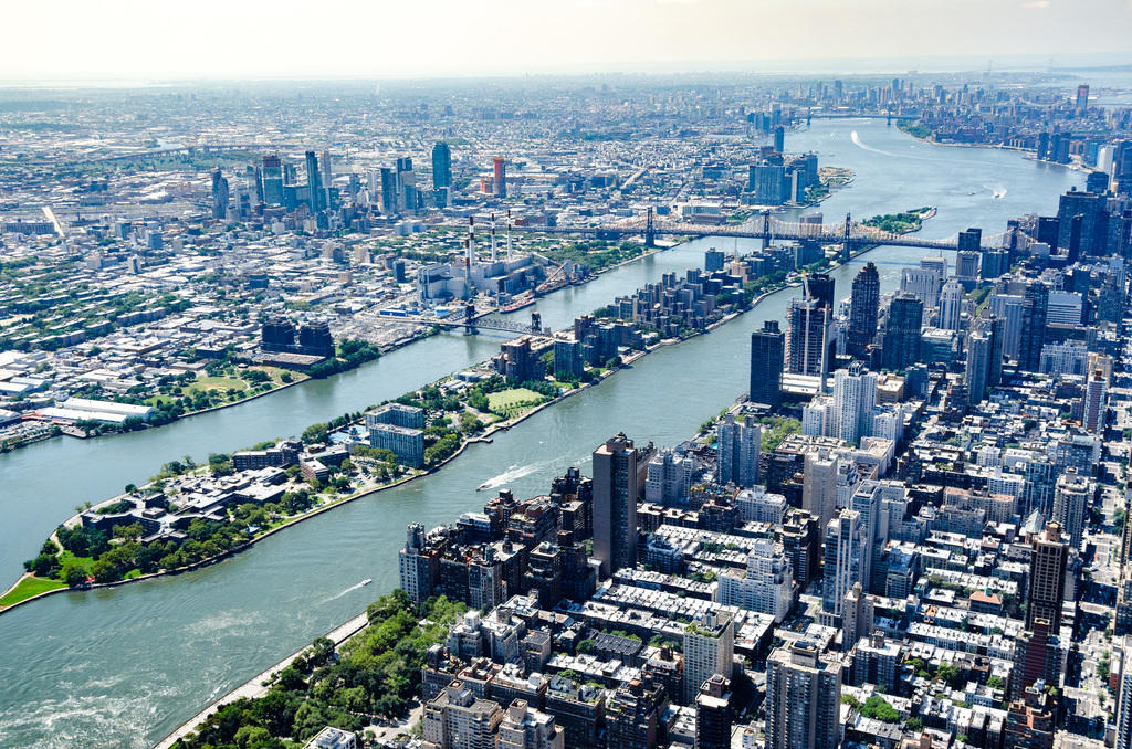 Birds eye view of Roosevelt Island