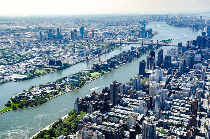 Birds eye view of Roosevelt Island