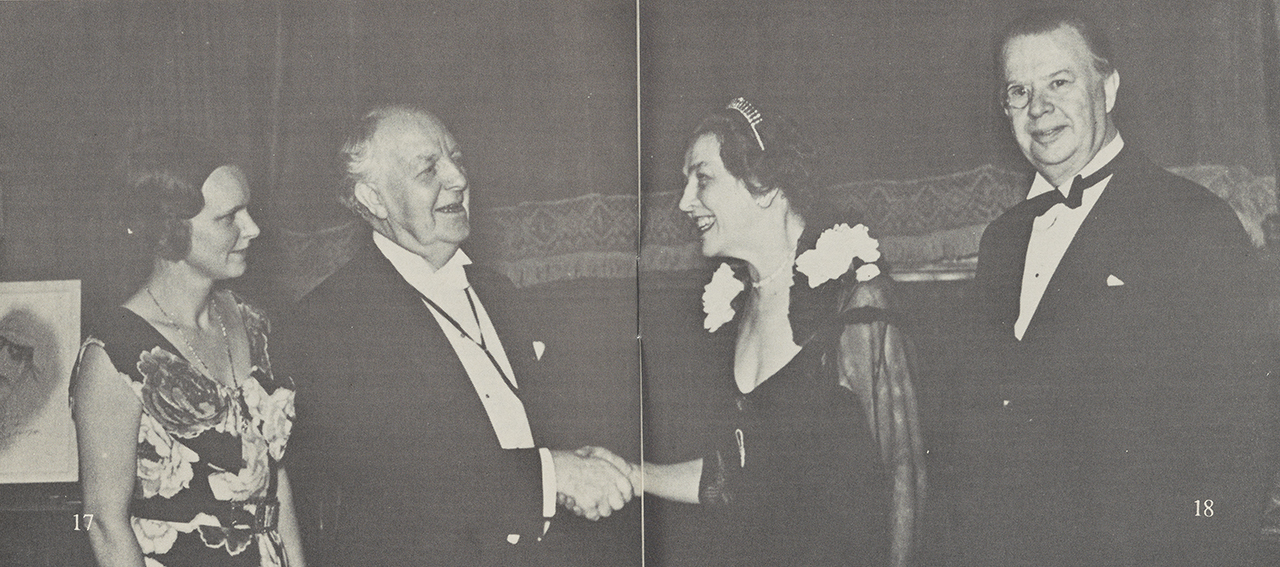 Janet and John Robert Gregg at the National Arts Club with Ivah and Charles Coburn.