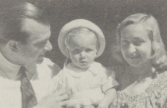 Claudio when he was a baby in 1944 with his parents, Ennio and Bianca.