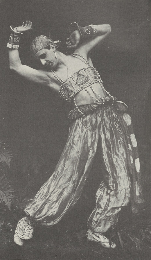 Michel Fokine as Golden Slave in Scheherezade. Circa 1912.