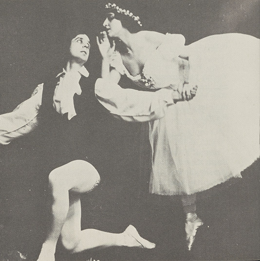 Partners in life and in art, Vera and Michel Fokine dance a graceful pas de deux from Les Sylphides.