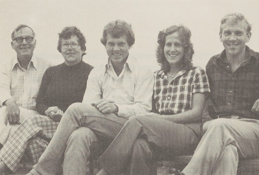 Jack and Audrey Madden at Christmas Cove, Maine, in 1980 with their children, Peter, Nancy, and John Jr.