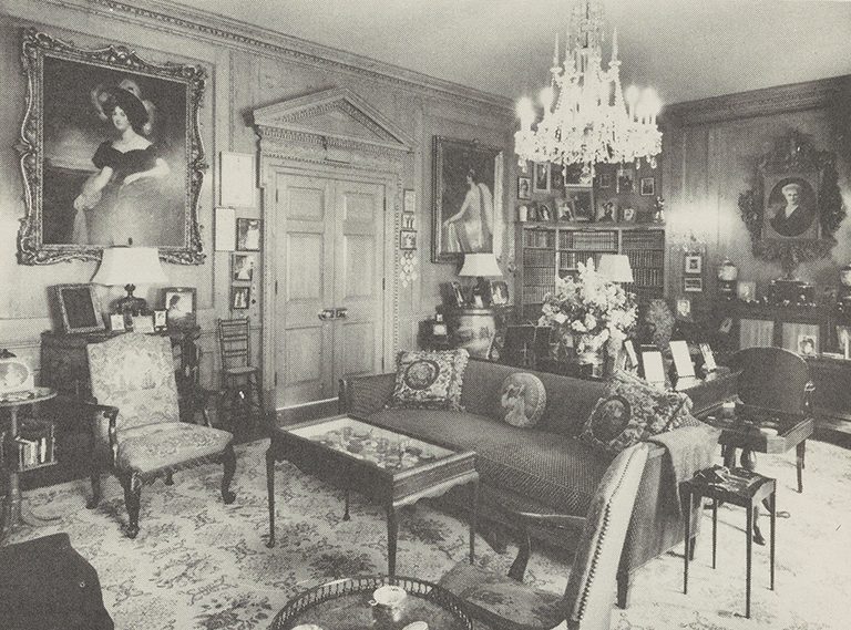 When Marjorie Merriweather Post began remodeling “Hillwood,” her Washington, D.C., home, in the 1950s, she hired Edward Maverick as a design consultant. Shown here is the library. The mansion is now a museum.