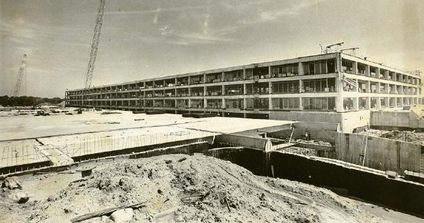 Texaco headquarters under construction in Harrison. Photo source: Westchester County Historical Society.