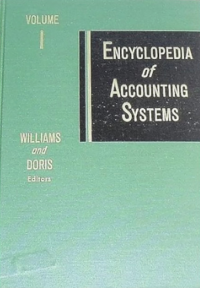 Robert I. Williams' cover of his book, Encyclopedia of Accounting Systems from 1956.