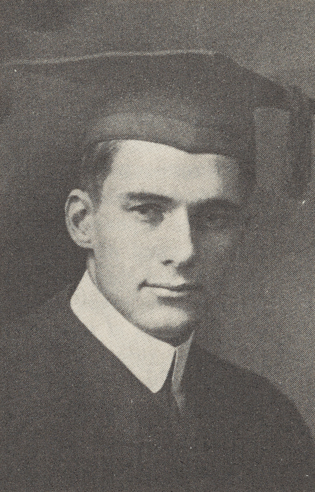 George Hamlin Shaw in a cap and gown.