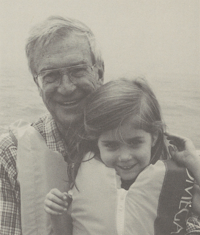 Herbert Buell West with granddaughter Susanna.