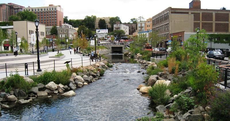 The Saw Mill River running through Westchester. Photo courtesy of Urban Waters Learning Network