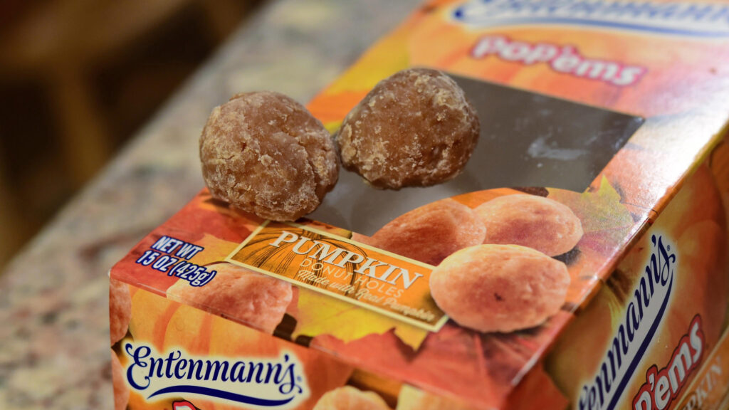 Entenmann’s Pop’ems pumpkin donut holes.