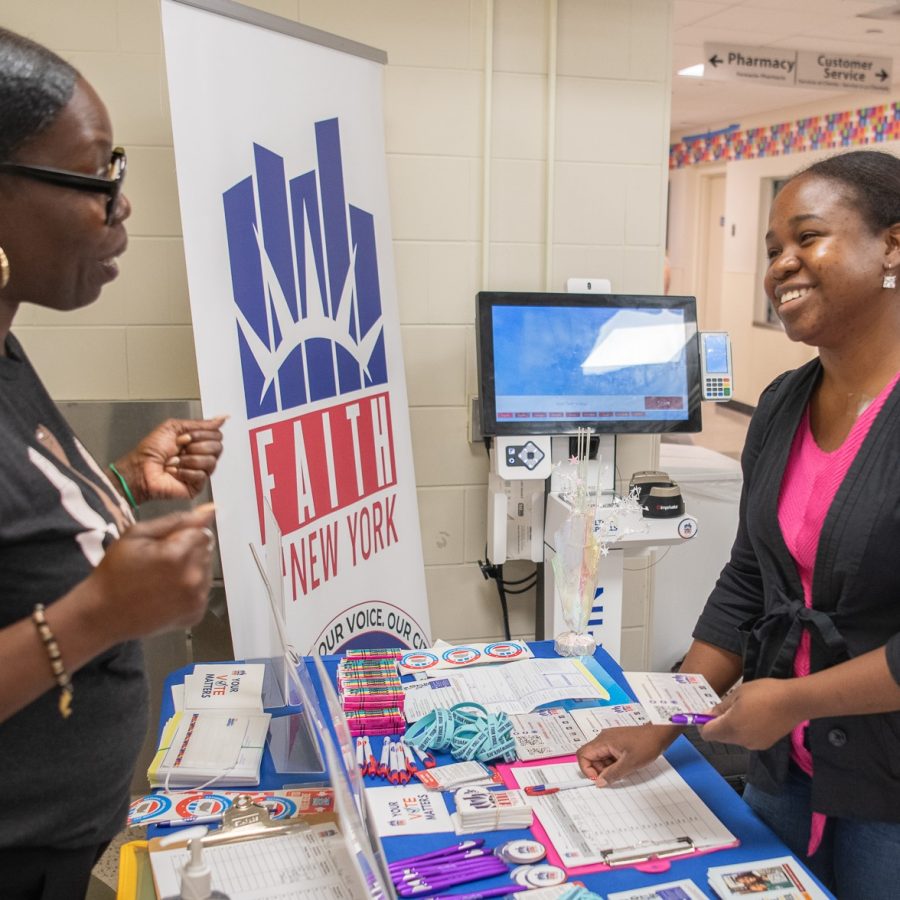 GoVoteNYC grantee Faith in New York carries out voter registration efforts.